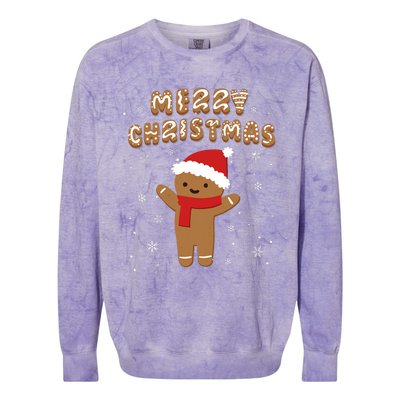 Merry Christmas Gingerbread Merry Christmas Cookie Bakers Colorblast Crewneck Sweatshirt