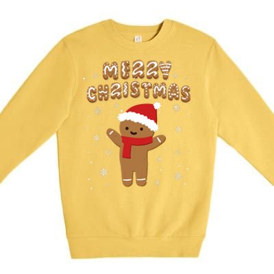 Merry Christmas Gingerbread Merry Christmas Cookie Bakers Premium Crewneck Sweatshirt