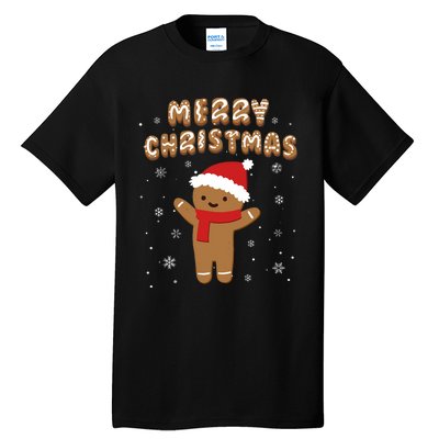 Merry Christmas Gingerbread Merry Christmas Cookie Bakers Tall T-Shirt