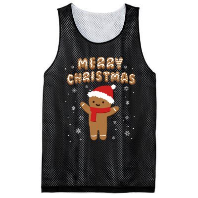 Merry Christmas Gingerbread Merry Christmas Cookie Bakers Mesh Reversible Basketball Jersey Tank