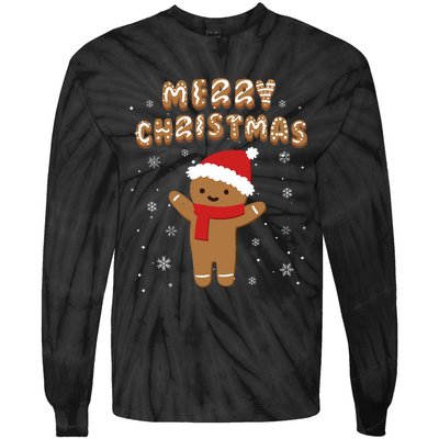 Merry Christmas Gingerbread Merry Christmas Cookie Bakers Tie-Dye Long Sleeve Shirt