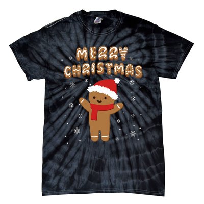 Merry Christmas Gingerbread Merry Christmas Cookie Bakers Tie-Dye T-Shirt