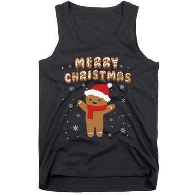 Merry Christmas Gingerbread Merry Christmas Cookie Bakers Tank Top