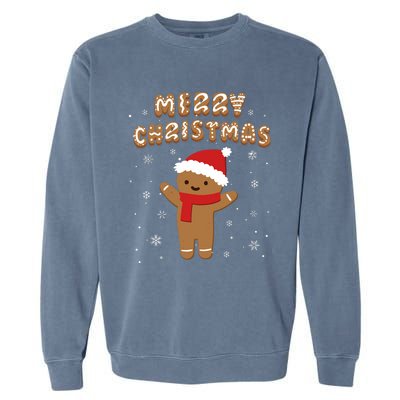 Merry Christmas Gingerbread Merry Christmas Cookie Bakers Garment-Dyed Sweatshirt