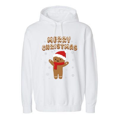 Merry Christmas Gingerbread Merry Christmas Cookie Bakers Garment-Dyed Fleece Hoodie