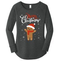 Merry Christmas Gingerbread Xmas Christmas Cookie Bakers Women's Perfect Tri Tunic Long Sleeve Shirt