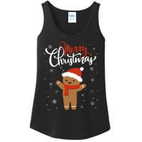 Merry Christmas Gingerbread Xmas Christmas Cookie Bakers Ladies Essential Tank