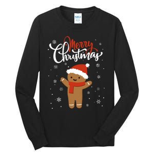 Merry Christmas Gingerbread Xmas Christmas Cookie Bakers Tall Long Sleeve T-Shirt