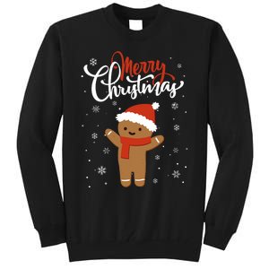 Merry Christmas Gingerbread Xmas Christmas Cookie Bakers Tall Sweatshirt