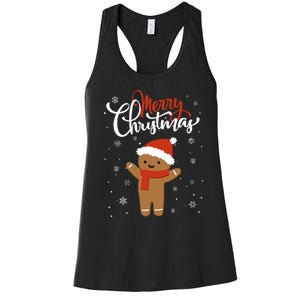 Merry Christmas Gingerbread Xmas Christmas Cookie Bakers Women's Racerback Tank