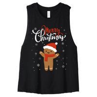 Merry Christmas Gingerbread Xmas Christmas Cookie Bakers Women's Racerback Cropped Tank