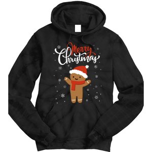 Merry Christmas Gingerbread Xmas Christmas Cookie Bakers Tie Dye Hoodie