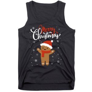 Merry Christmas Gingerbread Xmas Christmas Cookie Bakers Tank Top