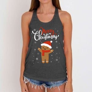 Merry Christmas Gingerbread Xmas Christmas Cookie Bakers Women's Knotted Racerback Tank