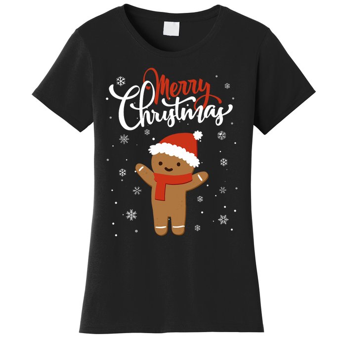 Merry Christmas Gingerbread Xmas Christmas Cookie Bakers Women's T-Shirt