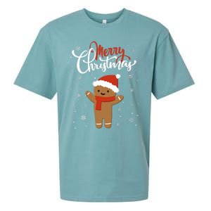 Merry Christmas Gingerbread Xmas Christmas Cookie Bakers Sueded Cloud Jersey T-Shirt