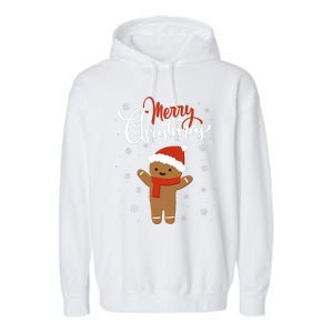 Merry Christmas Gingerbread Xmas Christmas Cookie Bakers Garment-Dyed Fleece Hoodie