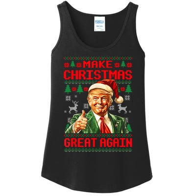 Make Christmas Great Again Pajamas Xmas Trump Santa Ugly Ladies Essential Tank