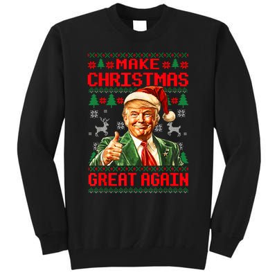 Make Christmas Great Again Pajamas Xmas Trump Santa Ugly Tall Sweatshirt