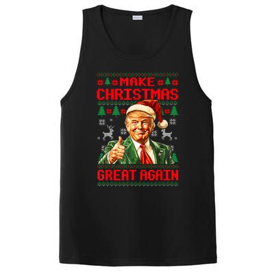 Make Christmas Great Again Pajamas Xmas Trump Santa Ugly PosiCharge Competitor Tank