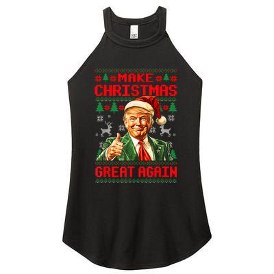 Make Christmas Great Again Pajamas Xmas Trump Santa Ugly Women's Perfect Tri Rocker Tank