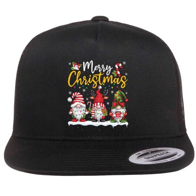 Merry Christmas Gnomes Lover Xmas Family Flatbill Hat