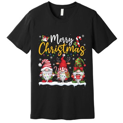 Merry Christmas Gnomes Lover Xmas Family Premium T-Shirt