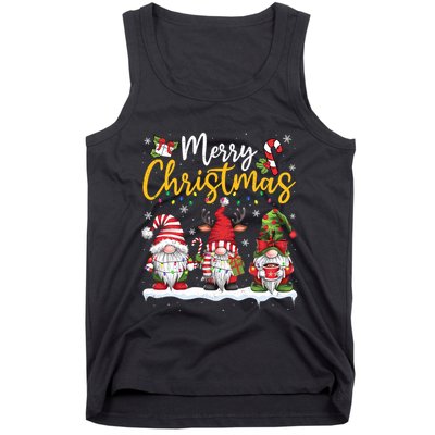 Merry Christmas Gnomes Lover Xmas Family Tank Top