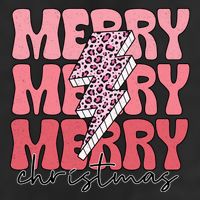 Merry Christmas Groovy Retro Lightning Bolt Cool Comfort Performance Bucket Hat
