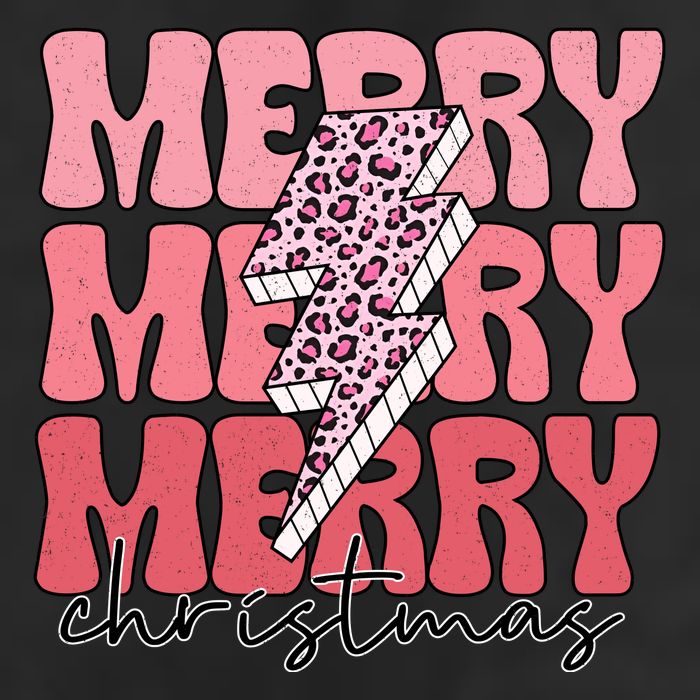 Merry Christmas Groovy Retro Lightning Bolt Cool Comfort Performance Bucket Hat
