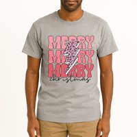 Merry Christmas Groovy Retro Lightning Bolt Tall T-Shirt
