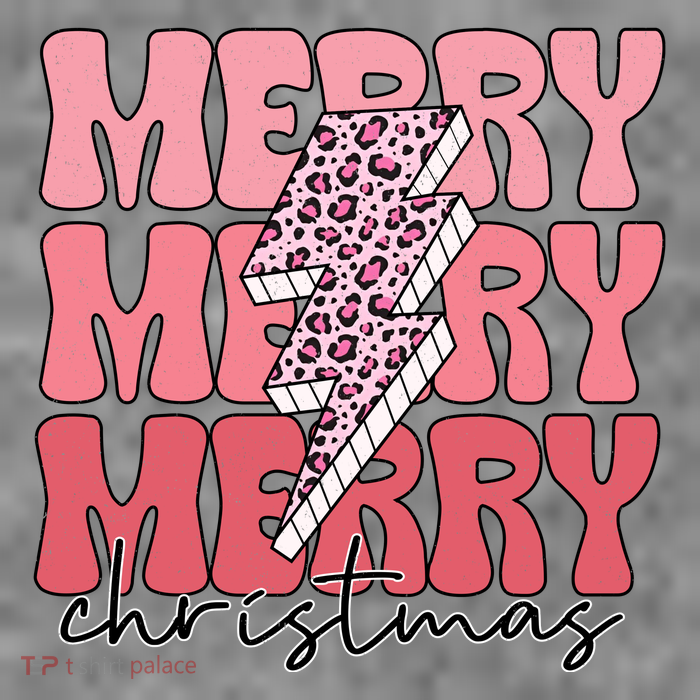 Merry Christmas Groovy Retro Lightning Bolt Toddler T-Shirt