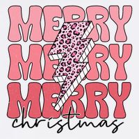 Merry Christmas Groovy Retro Lightning Bolt Garment-Dyed Sweatshirt