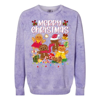 Merry Christmas Gingerbread Cookies Colorblast Crewneck Sweatshirt