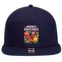 Merry Christmas Gingerbread Cookies 7 Panel Mesh Trucker Snapback Hat