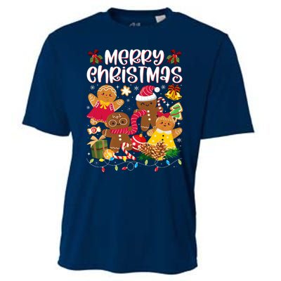 Merry Christmas Gingerbread Cookies Cooling Performance Crew T-Shirt