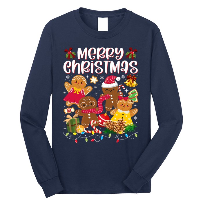 Merry Christmas Gingerbread Cookies Long Sleeve Shirt