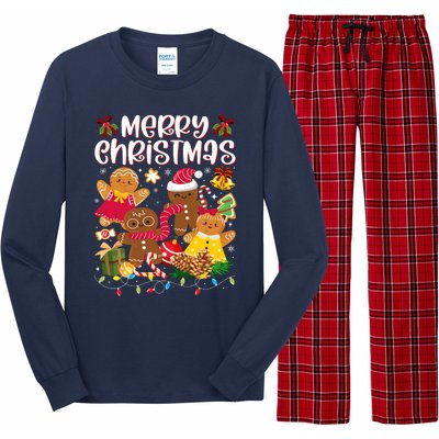 Merry Christmas Gingerbread Cookies Long Sleeve Pajama Set