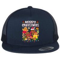 Merry Christmas Gingerbread Cookies Flat Bill Trucker Hat