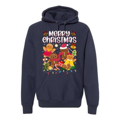 Merry Christmas Gingerbread Cookies Premium Hoodie