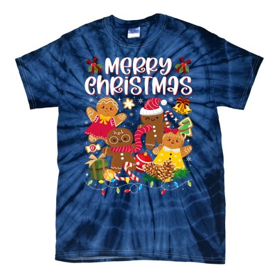 Merry Christmas Gingerbread Cookies Tie-Dye T-Shirt