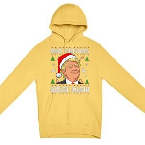 Make Christmas Great Again Funny Trump Ugly Christmas Premium Pullover Hoodie