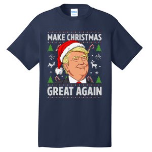 Make Christmas Great Again Funny Trump Ugly Christmas Tall T-Shirt