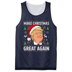 Make Christmas Great Again Funny Trump Ugly Christmas Mesh Reversible Basketball Jersey Tank