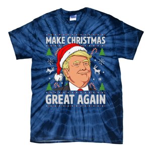 Make Christmas Great Again Funny Trump Ugly Christmas Tie-Dye T-Shirt