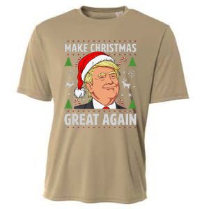 Make Christmas Great Again Funny Trump Ugly Christmas Cooling Performance Crew T-Shirt