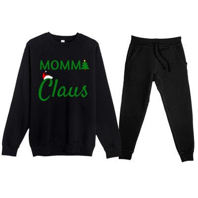 Momma Claus Gift Daddy Claus Baby Claus Mama Claus Pajamas Gift Premium Crewneck Sweatsuit Set