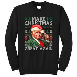 Make Christmas Great Again Funny Trump Xmas Snow Pajama Ugly Sweatshirt