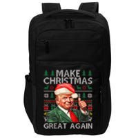 Make Christmas Great Again Funny Trump Xmas Snow Pajama Ugly Impact Tech Backpack