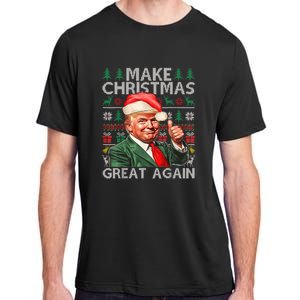 Make Christmas Great Again Funny Trump Xmas Snow Pajama Ugly Adult ChromaSoft Performance T-Shirt